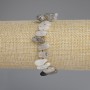 Náramek z rutilového křemene «Vlásatík» s motivem motýla, fasetované korálky, průměr 11–14 × 6–7 mm, rokajl 3 mm, délka 18 cm