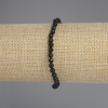 Náramek ze šungitu s broušenými kuličkami, průměr 4 mm, délka 18 cm ±