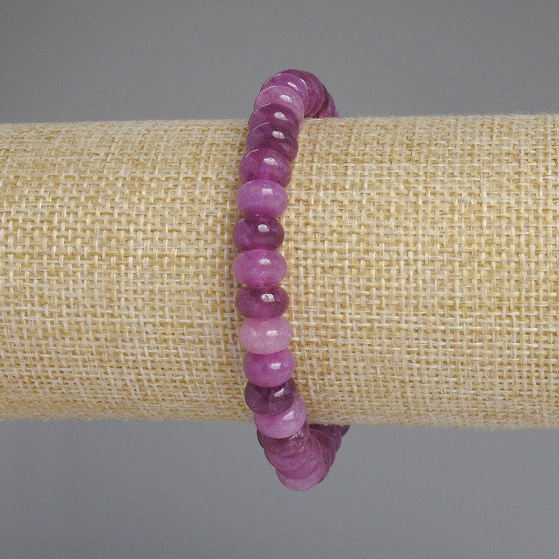 Náramek z turmalínu ve tvaru rondelů, průměr 8×5 mm, délka 18 cm