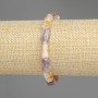 Náramek z ametritu, brusovaný, průměr 10×6 mm ±, 3 mm korálky ±, délka 18 cm ±, elastický