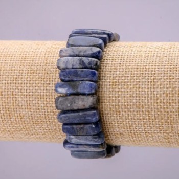 Náramek ze sodalitu – tyčinka, průměr 6×20 mm (±), délka 18 cm, elastické provedení