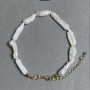 Náramek z barokních perel 16–20×5–8 mm, délka 18 cm + 5 cm prodlužovací řetízek