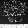 Háčky na náušnice s anglickým zámkem 'kapka' 50 párů ± 14×10 mm + - stříbrný kov