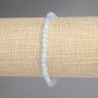 Náramek z akvamarínu broušené kubické korálky, průměr 4×4 mm, délka 18 cm, elastický