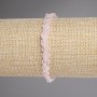 Náramek z růžového křemene se srdíčkem 6 mm, délka 18 cm, elastický