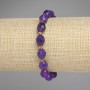 Náramek ze sugilitu – brusované korálky 10×8 mm, 3 mm korálky, délka 18 cm ±, elastický