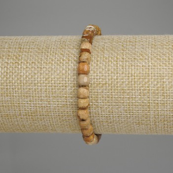 Браслет Пейзажна Яшма гранований кубик 5, 5х5, 5мм+-, довжина 18см +