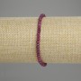 Náramek z broušených rubínových rondelů 4×3 mm, délka 18 cm