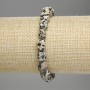 Náramek z dalmatinského jaspisu, brusované korálky, průměr 9–11×7–8 mm ±, délka 18 cm ±, elastická šňůra