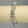 Náramek z dalmatinového jaspisu, brusované korálky, průměr 8–12×4–6 mm, délka 18 cm ±, elastický