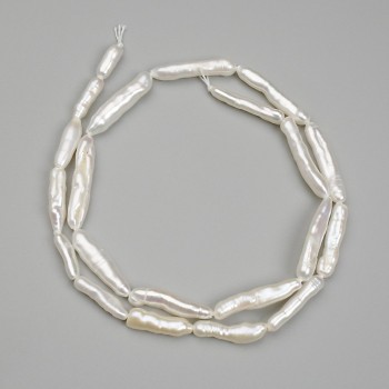 Barokní perleťové korálky s odstínem benzínu, 22–21, 5×4–5 mm, délka 39 cm