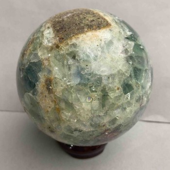 Koule suvenýr z přírodního fluoritu, průměr 93 mm ± hmotnost 1484 g