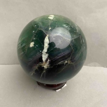 Koule – suvenýr z přírodního fluoritu, průměr 92 mm ± hmotnost 1378 g