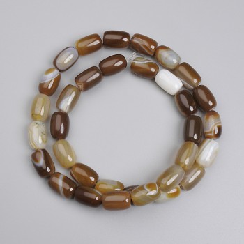 Намистини Агат барило, діаметр 11, 5х8мм+-, довжина 39см+- на волосіні