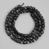 Výprodej! Korálky z černého turmalínu, facettované kostky o průměru 4×4 mm ±, na niti, délka 39 cm+
