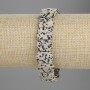 Náramek z dalmatinského jaspisu, granované články 14 × 10 mm, délka 18 cm, elastický