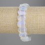 Náramek z měsíčního kamene, broušené články 15×10 mm, délka 18 cm, elastický (na gumičce)