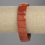 Náramek z červeného jaspisu, broušené články 15×11 mm, délka 18 cm, na pružné gumičce