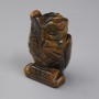 Suvenýrová soška Sova z tygrového oka 52×33×25 mm+