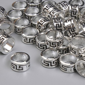 Kovové komponenty – korálka-vložka, barva kovu: stříbrná, průměr 7×4 mm ±, otvor průměr 6 mm ±, balení 20 g ~ 44 ks