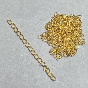 Doplňkový prodlužovací řetízek 5 cm + - barva kovu žluté zlato povrch (29 g + -)