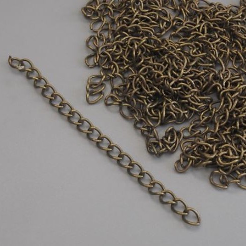 Bižuterní komponenta: prodlužovací řetízek 5 cm bronzové barvy (29 g ±)