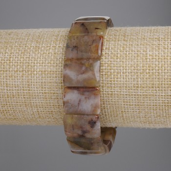 Náramek z petersitu, článkový, průměr 18×13 mm ±, délka 18 cm ±, elastický