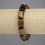 Náramek z tygřího oka cylindrický, průměr 14×11 mm, korálky 5 mm, délka 18 cm, +/- elastická guma