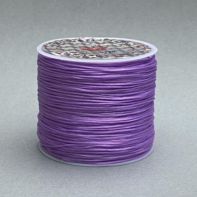 Elastická guma pro ruční tvoření, bobina, barva světle fialová, délka 30 m +