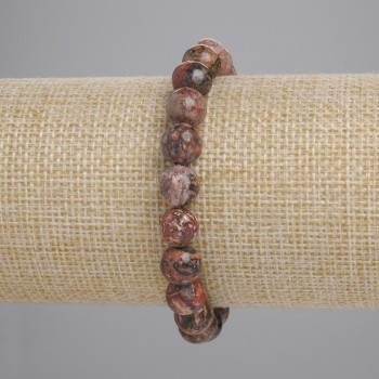 Náramek oceánský jaspis – hladké kuličky, průměr 8 mm ±, délka 18 cm ±, elastický