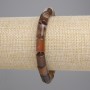 Náramek z achátu ve tvaru cilindrů, průměr 12×8 mm, délka 18 cm, elastický