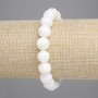 Náramek z perleti – hladké kuličky, průměr 10 mm, délka 18 cm, elastický