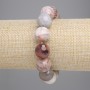 Náramek ze zkamenělého korálu – hladké kuličky, průměr 14 mm ±, délka 18 cm ±, elastický
