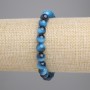 Náramek z azurového tygřího oka – hladké kuličky, průměr 8 mm, délka 18 cm, elastický