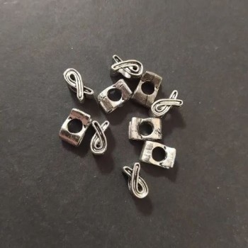 Kovová vložka – Pandora korálka 6×7×11 mm, barva stříbrná, balení 20 g ±10 ks