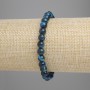 Náramek z azurového tygřího oka – hladké kuličky, průměr 6 mm, délka 18 cm, elastický