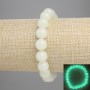 Náramek z onyxu (zelené světlo) – hladká korálka, průměr 10 mm ±, délka 18 cm ± elastický