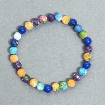 Náramek z variscitu – jednotlivé kuličky, hladké, průměr 6,5 mm, délka 18 cm, pružný