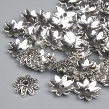 Čepička na korálky stříbrná 9,5×1 mm