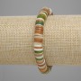 Náramek z mušle Skafarka rondel, průměr 8×1,5 mm, délka 18 cm, elastický