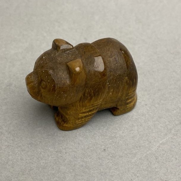 Suvenýrská soška Panda z tygřího oka 40 × 25 × 22 mm+