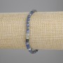 Náramek z kianitu, facettovaný kubík, průměr 4×4 mm, délka 18 cm, elastický