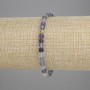 Náramek z broušeného fluoritu, kubický korálek, rozměr 4×4 mm, délka 18 cm ±, na elastické šňůrce
