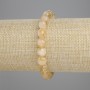 Náramek z citrínu, facované kuličky, průměr 8 mm ±, délka 18 cm ±, na elastické gumičce