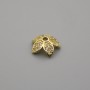 Cena za 1 ks. Čepička pro korálku, barva kovu zlato, průměr 9×1 mm ±, otvor 2 mm+