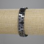 Náramek z hematitu 11×3 mm ±, kulička 3 mm ±, délka 18 cm ±, elastický
