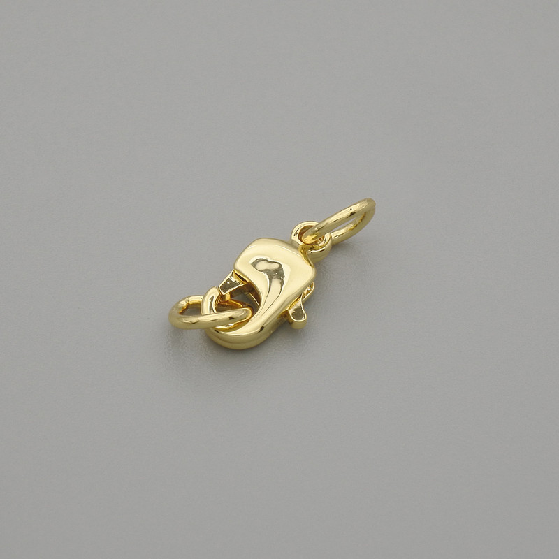 Zlaté kovové karabínové zapínání 12×5 mm+-