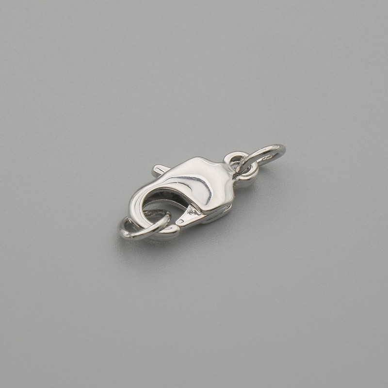 Kovová karabina 12×5 mm, stříbrný kov