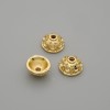 na 1 ks. Čepička na korálek zlaté barvy, průměr 4,5×1 mm ± otvor 1,3 mm