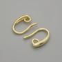 Háčky na náušnice zlatého kovu 14×2 mm ± pár